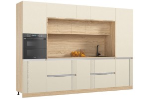 Кухня "Карина" 3,2 ВТ дуб сонома - пластер аворио