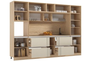 Кухня "Карина" 3,2 ВТ дуб сонома - пластер аворио