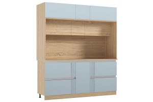 Кухня "Карина" 3,2 ВТ дуб сонома - пластер скай