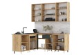 Кухня угловая Николь 1,8х2,0/900 м Дуб Крафт Золотой - Браш Мени Грин
