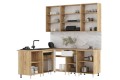 Кухня угловая Николь 1,8х2,0/900 м Дуб Крафт Золотой - Браш Вайт