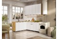 Кухня угловая Николь 1,8х2,0/900 м Дуб Крафт Золотой - Браш Вайт