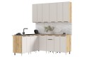 Кухня угловая Николь 1,8х2,0/900 м Дуб Крафт Золотой - Кашемир