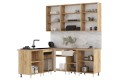 Кухня угловая Николь 1,8х2,0/900 м Дуб Крафт Золотой - Кашемир