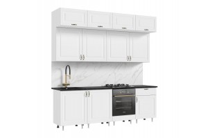 Кухня "Престиж" 2.4 м ВТ (белый - браш вайт)