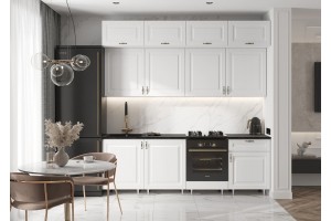 Кухня "Престиж" 2.4 м ВТ (белый - браш вайт)