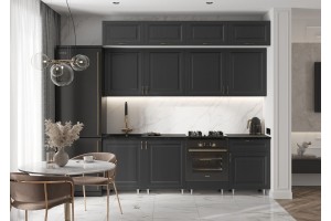 Кухня "Престиж" 2.4 м ВТ (белый - графит софт)