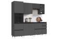 Кухня Техно-6 ВТ 2.4 м графит - графит софт