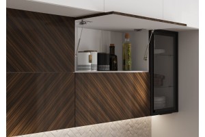 Кухня "Техно-6" 3,0 м1080 ВТ Белый - Белый снег Софт - Прайм орех