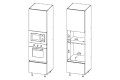 Кухня Техно-6 3,0 м 1080 ВТ Белый - Белый снег Софт - Прайм орех