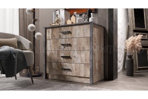 Комод Амели (дуб юкон - бетон темный)