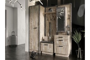 Прихожая "Амели" (дуб юкон - бетон темный)