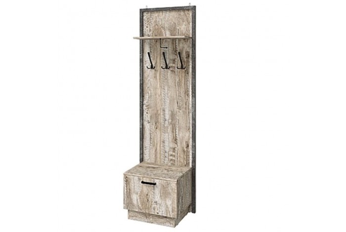 Прихожая Амели тумба с вешалкой дуб юкон - бетон темный