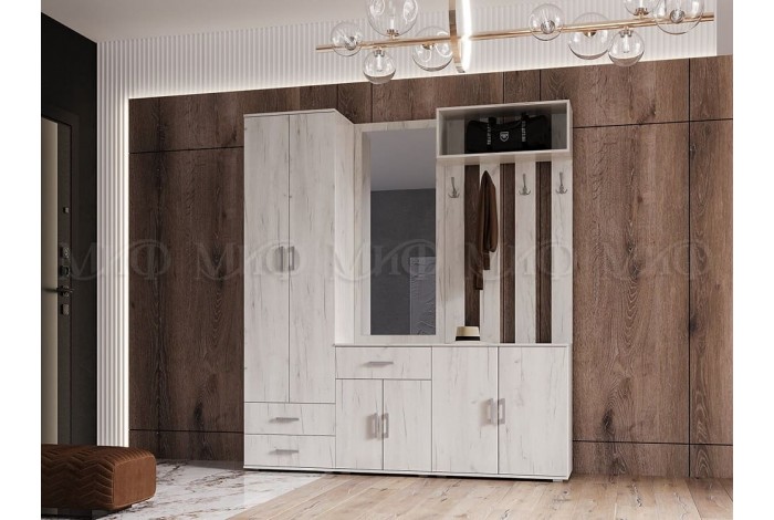 Прихожая Ева NEW-1 дуб крафт белый