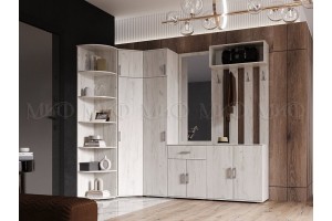 Прихожая "Ева NEW" тумба с зеркалом (дуб крафт белый)