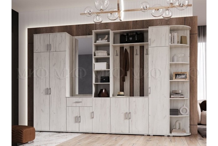 Прихожая Ева NEW-3 дуб крафт белый