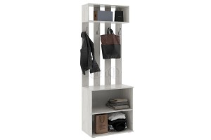 Прихожая "Ева NEW" тумба с вешалкой (дуб крафт белый)