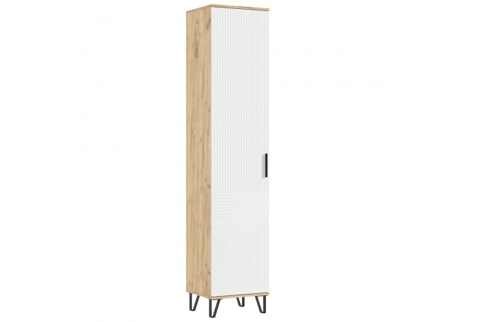 Пенал Флэш закрытый дуб крафт золотой - браш вайт