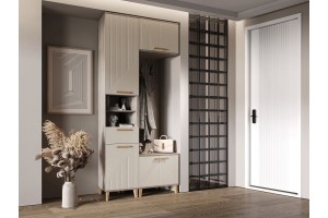 Прихожая "Ирис-2" Дуб Крафт Серый - Кашемир