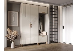 Прихожая "Ирис-3" Дуб Крафт Серый - Кашемир