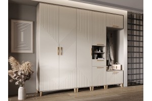 Прихожая "Ирис-4" Дуб Крафт Серый - Кашемир