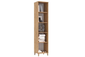 Пенал "Ирис" в прихожую закрытый Дуб Крафт Золотой - Браш Мени Грин