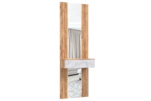 Тумба "Марвэл" с зеркалом в прихожую (Мальта - Дуб Крафт Золотой)