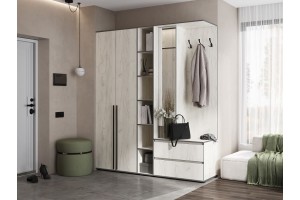 Пенал "Норд" открытый (дуб крафт серый)