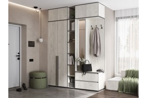 Пенал "Норд" открытый (дуб крафт белый)