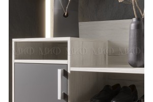 Прихожая "Визит" (дуб крафт белый - графит)