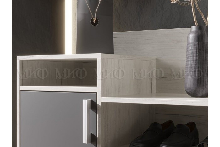 Прихожая Визит дуб крафт белый - графит