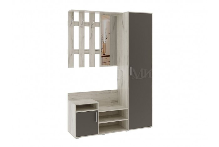 Прихожая Визит дуб крафт белый - графит