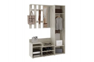 Прихожая "Визит" (дуб крафт белый - графит)