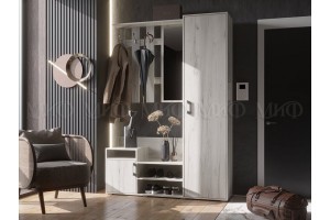Прихожая "Визит" (дуб крафт белый - дуб крафт белый)