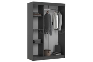 Антресоль "Бася" к шкафу-купе (дуб крафт белый - графит)