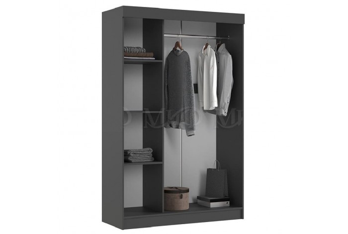 Антресоль Бася к шкафу-купе дуб крафт белый - графит