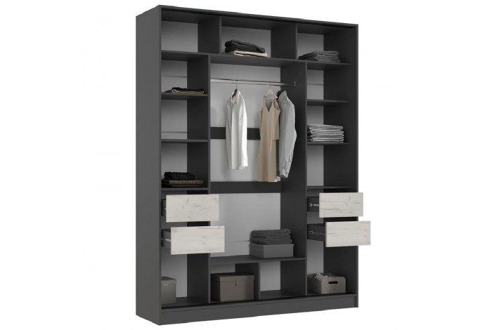 Спальня Роджина Графит - Дуб Крафт Белый