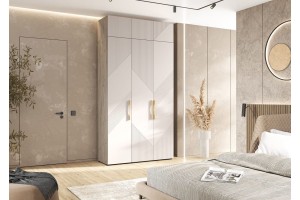 Антресоль "Ирис" к 3-х ств шкафу (1350) Дуб Крафт Серый - Кашемир