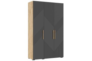 Набор мебели для спальни "Ирис" (Дуб Крафт Золотой - Браш Графит)