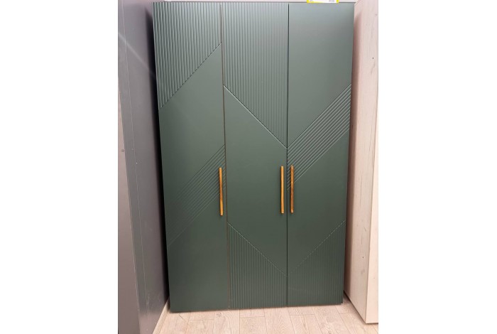 Шкаф распашной Ирис 3-х ств. 1350 Браш Мени Грин - Дуб Крафт
