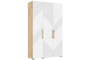 Набор мебели для спальни "Ирис" (Дуб Крафт Золотой - Браш Вайт)