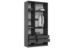 Набор мебели для спальни "Марвэл" (Графит - Браш Графит)