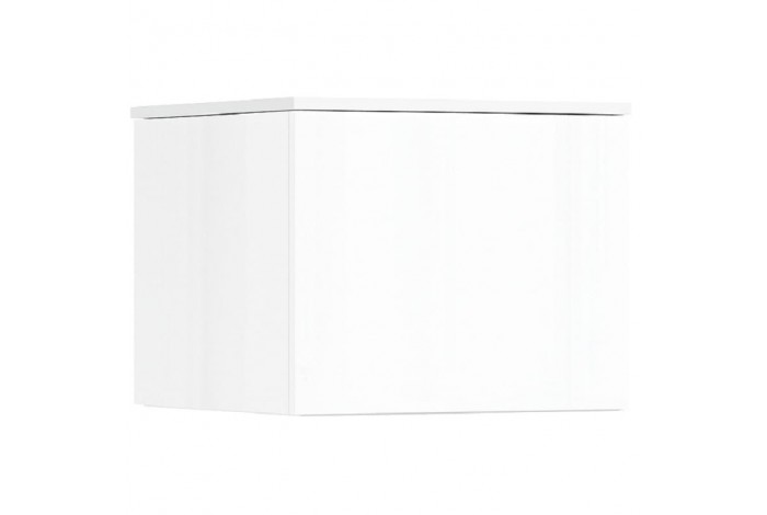 Пенал Норд угловой белый - белый глянец