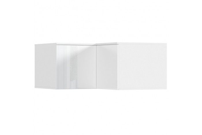 Антресоль Норд к шкафу угловому белый - белый глянец