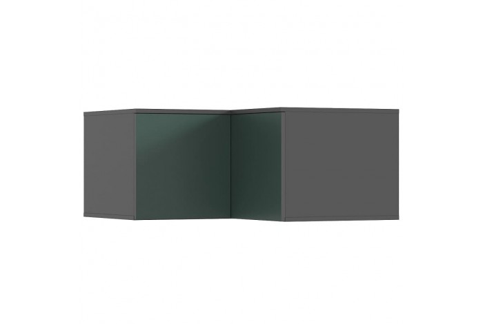 Антресоль Норд к шкафу угловому графит - изумруд
