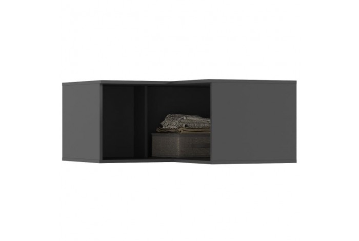 Антресоль Норд к шкафу угловому графит - изумруд