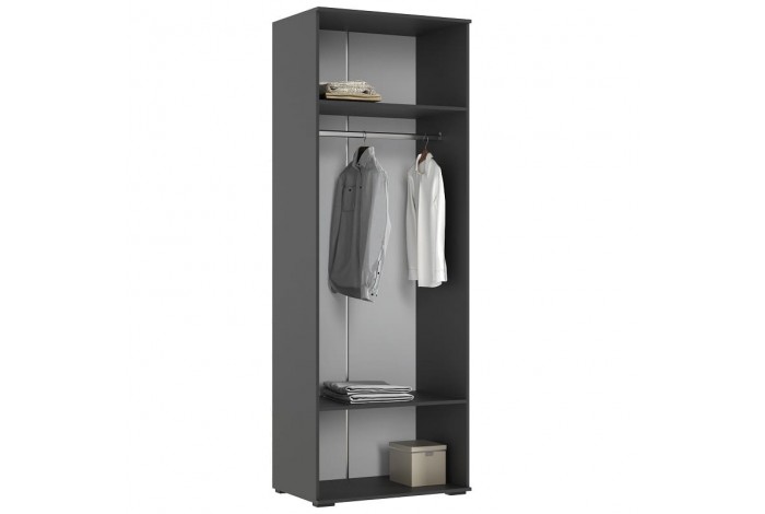 Набор шкафов Норд со стеллажами графит - изумруд