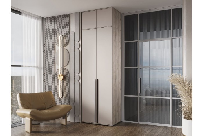 Антресоль Норд к шкафу 800 дуб крафт серый - кашемир