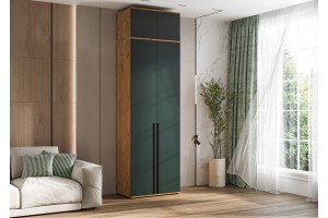 Антресоль "Норд" к шкафу 800 дуб крафт золотой - изумруд