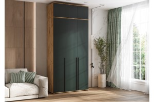 Антресоль "Норд" к шкафу 1200 дуб крафт золотой - изумруд